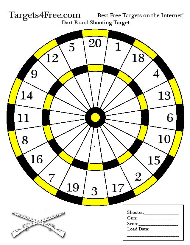 Target Black and Yellow Dart Board